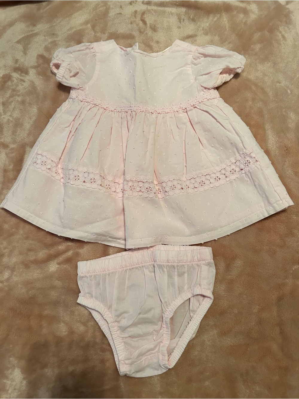 OshKosh B'gosh Light Pink Eyelet Dress with Bloomers